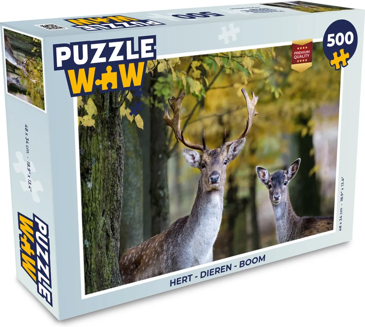 PuzzleWow Hert Dierenboom Legpuzzel 500 Stuks