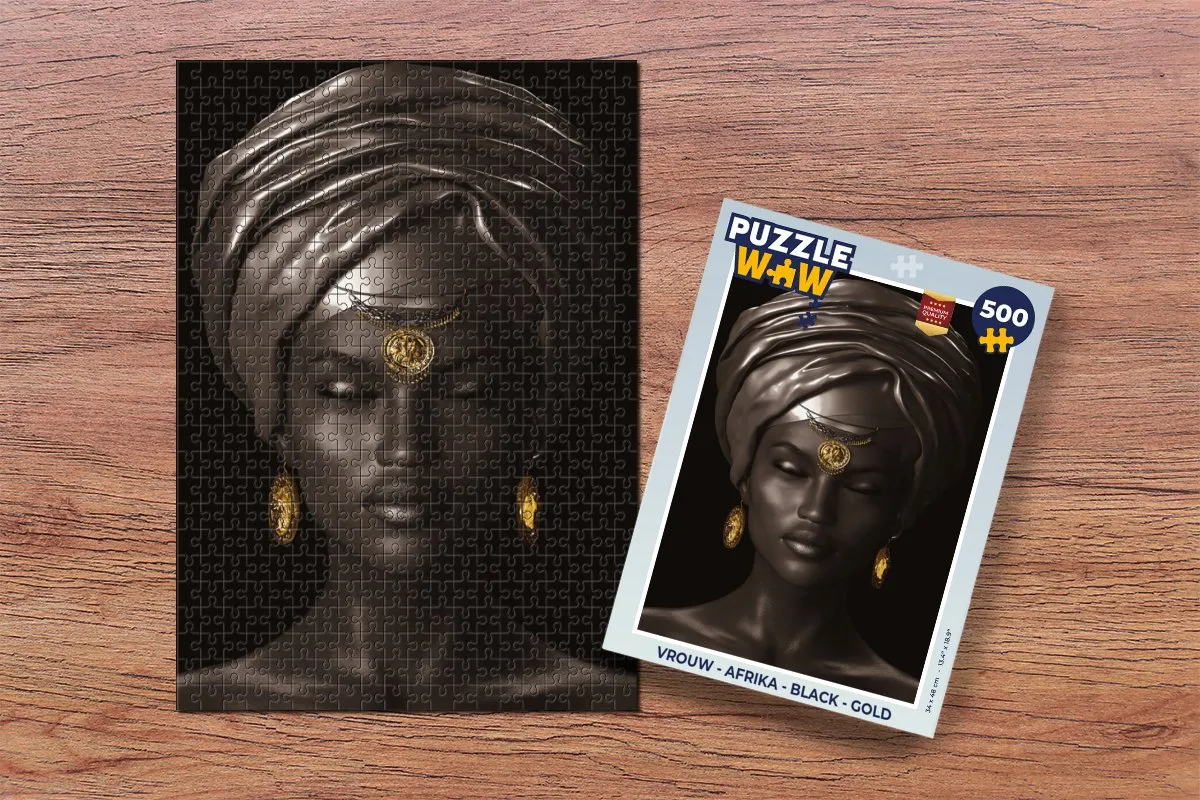 PuzzleWow Afrikaanse Vrouw Puzzel 500 Stuks - Multicolor