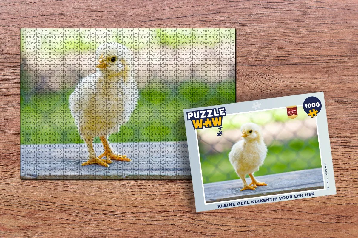 PuzzleWow Legpuzzel Kleine geel kuikentje 1000 Stuks - Multicolor