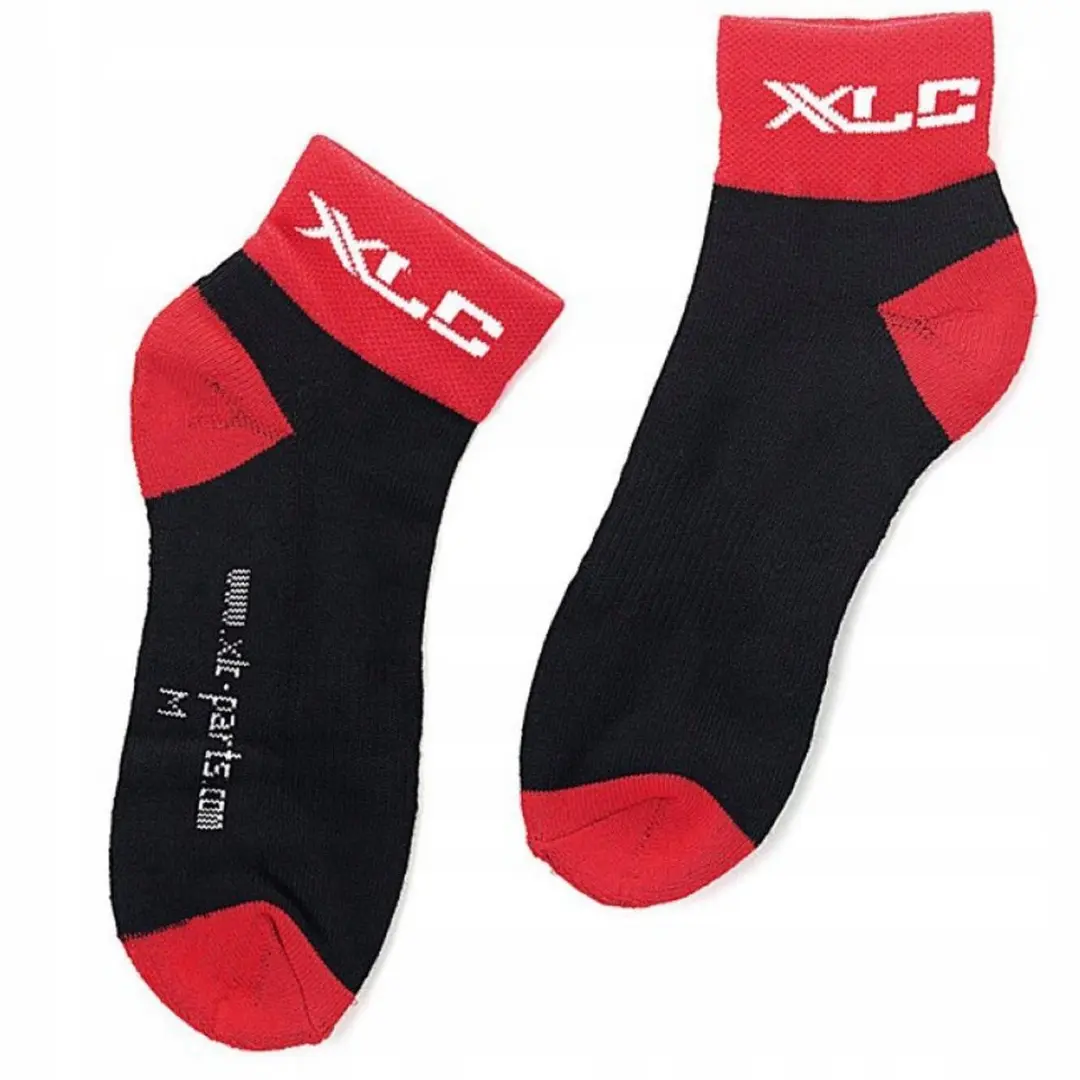 XLC Coolmax Fietssokken Zwart-Rood Maat S (36-40)