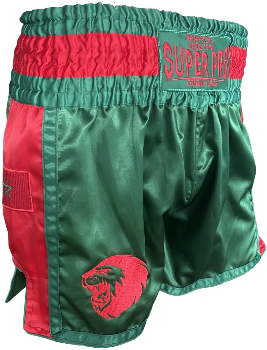Super Pro Combat Gear Thai Short Nations Maroc groen