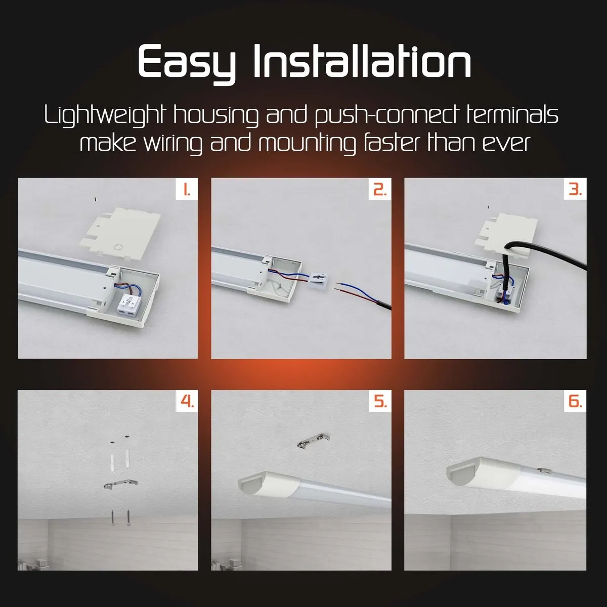 Ledvion LED Armatuur 60cm 15W 4000K - 5 Stuks