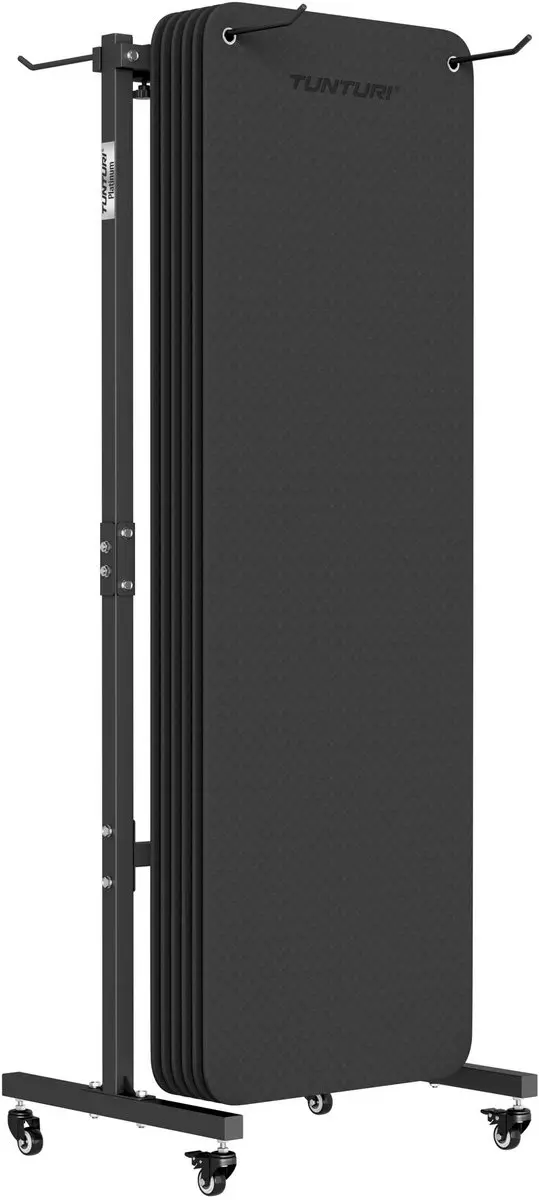 Tunturi Platinum Fitnessmat Rek + 6 Fitnessmatten EVA 180 cm Zwart