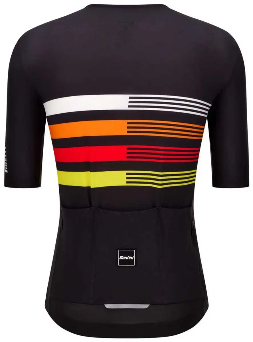 Santini Pirelli Tape Korte Mouw Wielertrui - Zwart - 2XL - afbeelding 2 van 6
