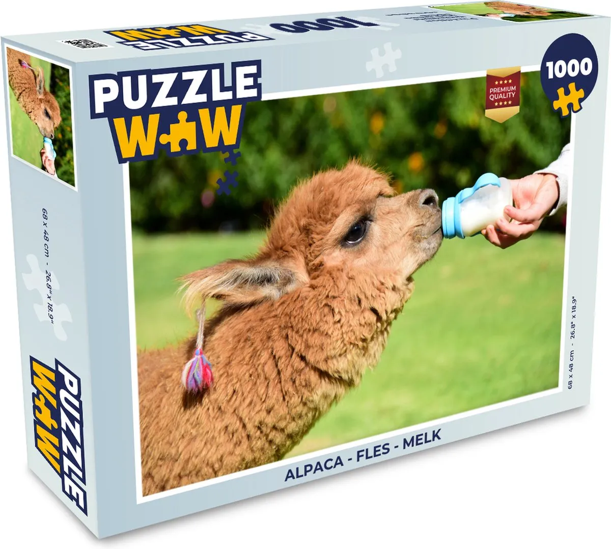 PuzzleWow Alpaca Legpuzzel 1000 Stuks - Multicolor