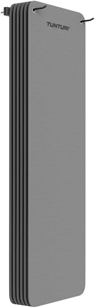 Tunturi Platinum Fitnessmat Wandrek + 6 Fitnessmatten EVA 180 cm Grijs