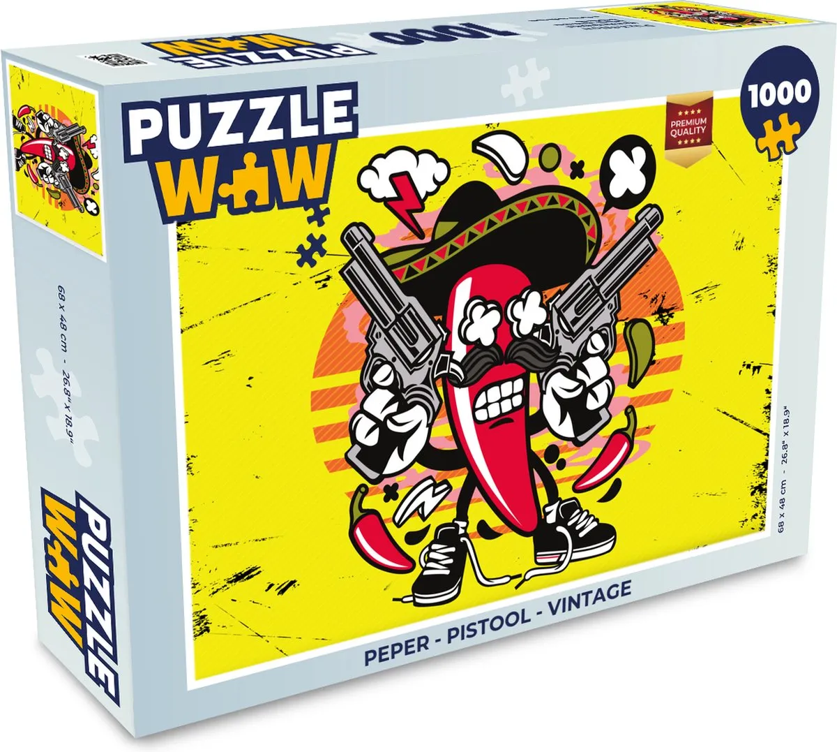 PuzzleWow Puzzel Peper Vintage Legpuzzel 1000 Stuks