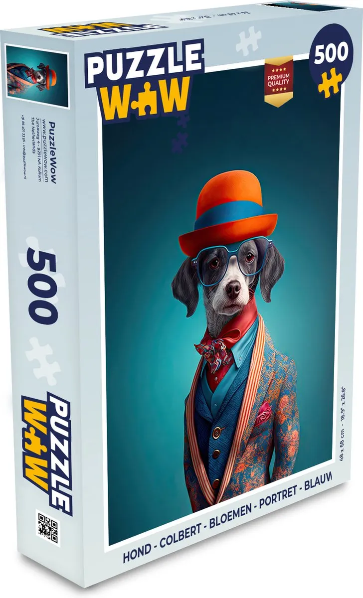 PuzzleWow Colbert Bloemen Portret Legpuzzel 500 Stuks
