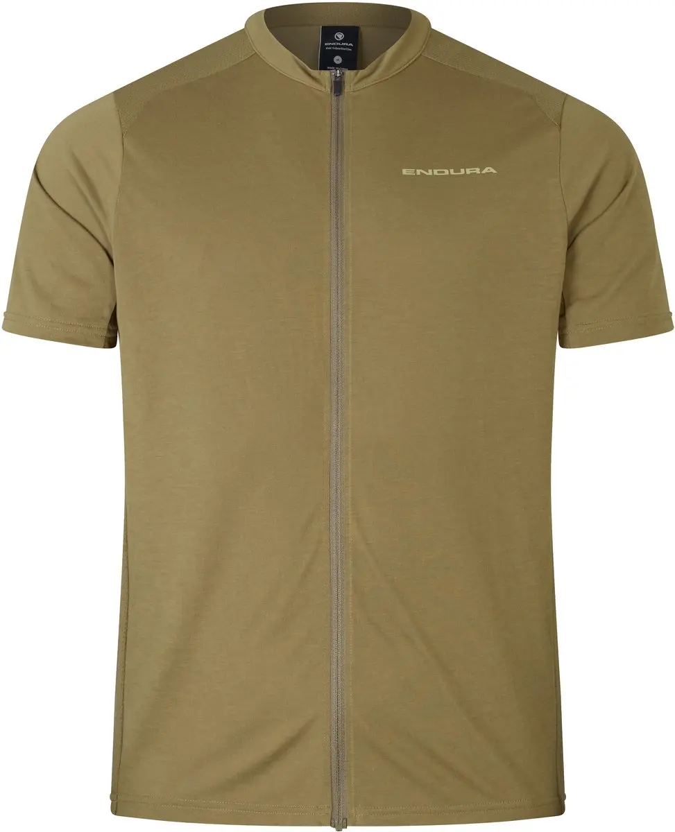 Endura Loop S/s Zipped Jersey Tweed Green