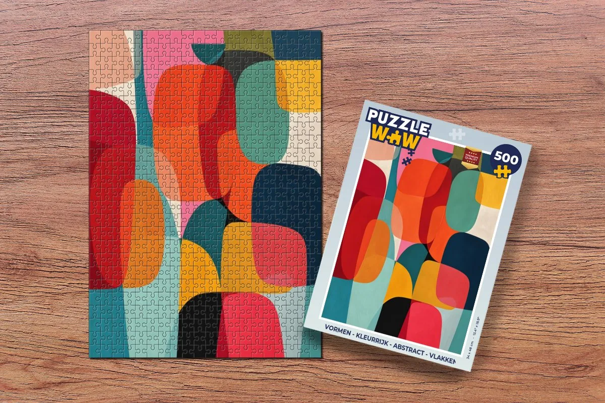 PuzzleWow Abstract Legpuzzel 500 Stuks - Kleurrijk
