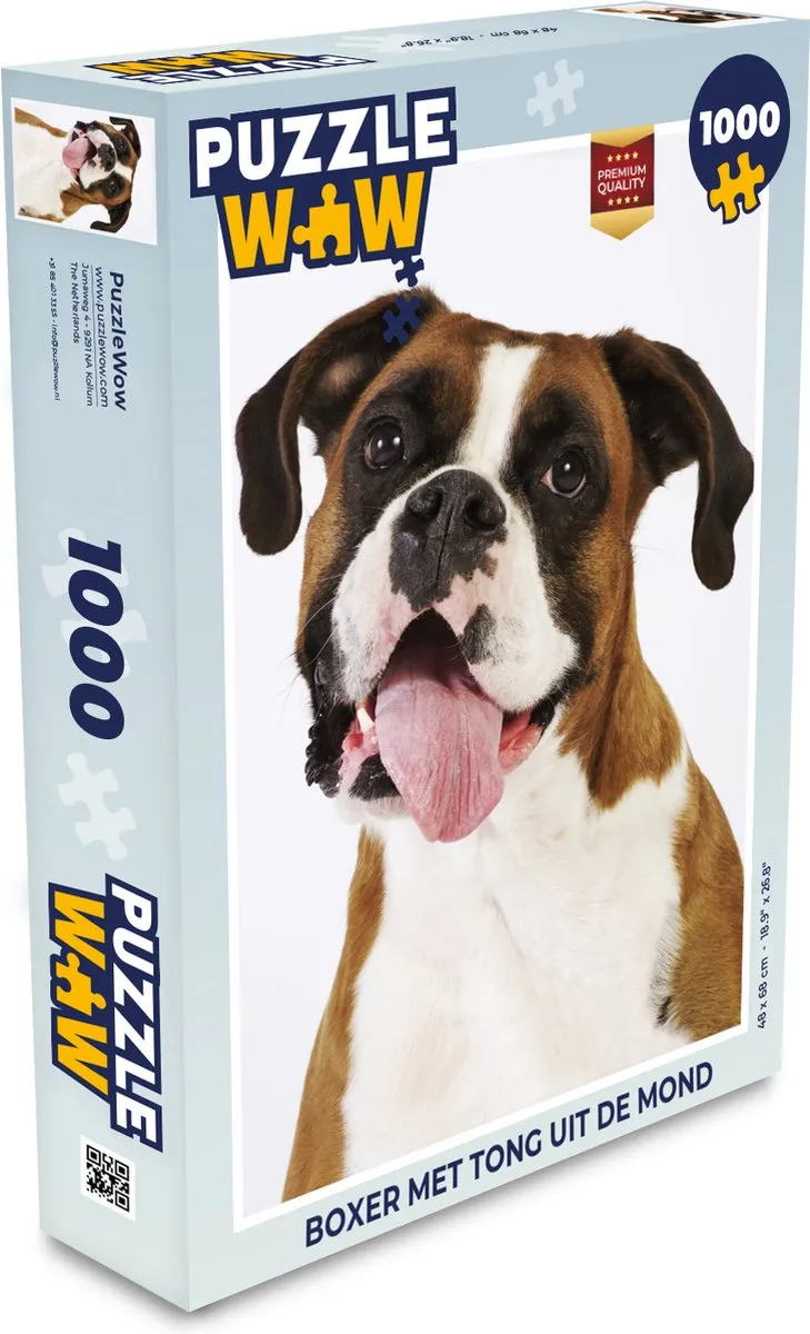 PuzzleWow Legpuzzel Boxer 1000 Stuks - Multicolor