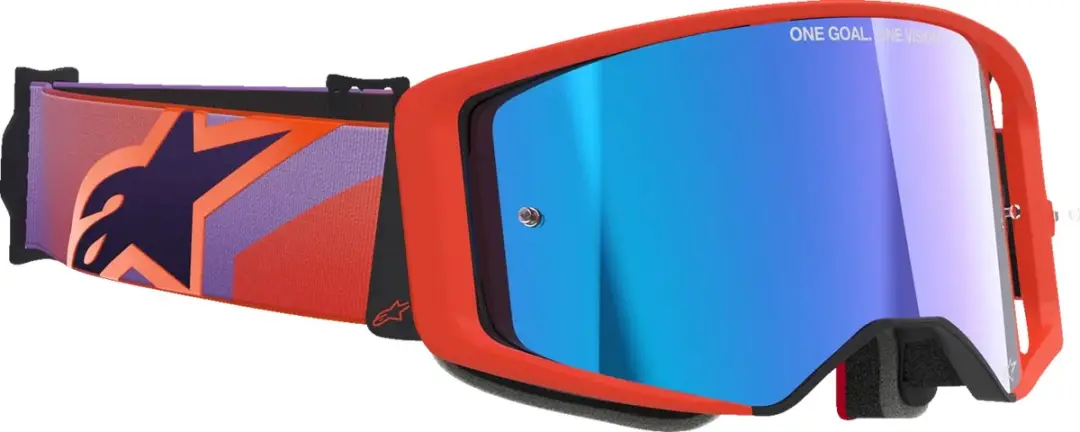 Alpinestars Supertech Vision Corp Kruisbril - Koraalrood/Paars - afbeelding 2 van 2