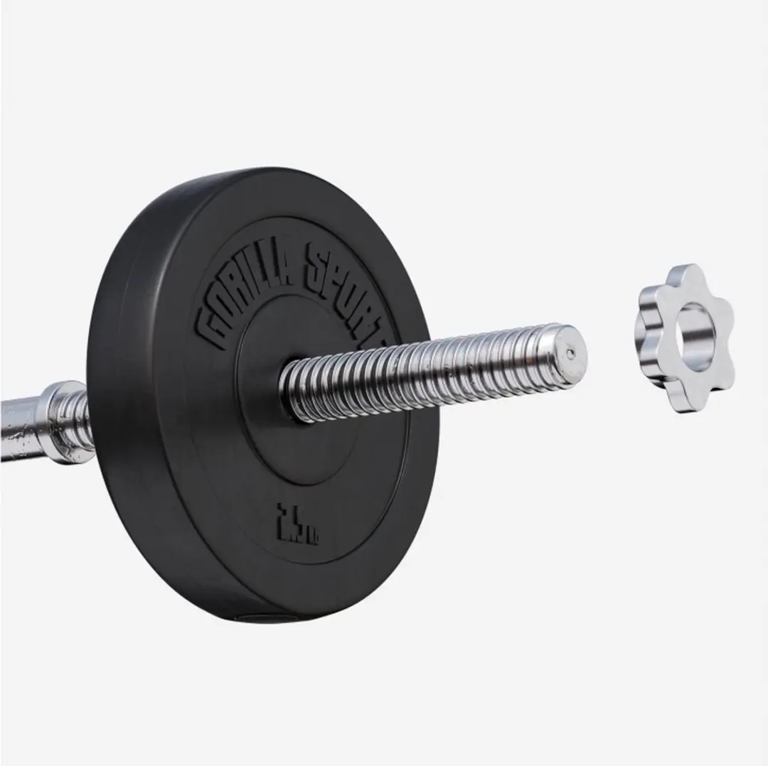 Gorilla Sports Halterschijf 30mm Kunststof 2,5kg - Zwart