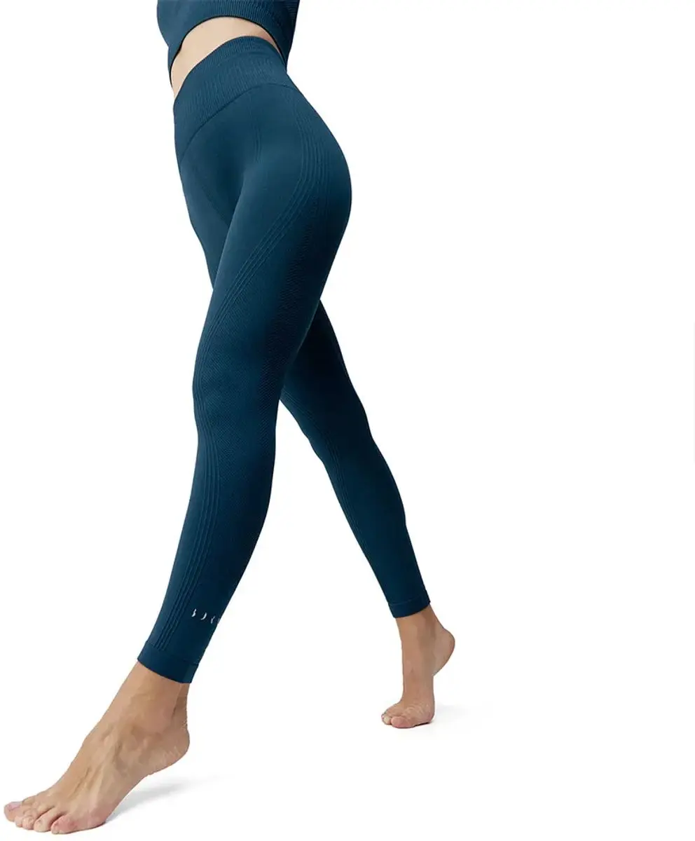 Born Living Yoga Kamay Seamless Leggings Met Hoge Taille Blauw S Vrouw