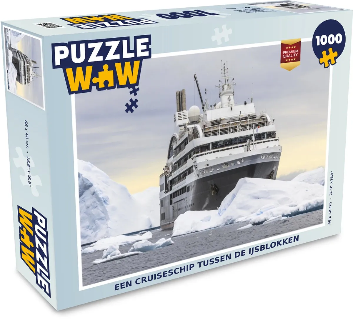 PuzzleWow Legpuzzel Cruiseschip IJsblokken 1000 Stuks