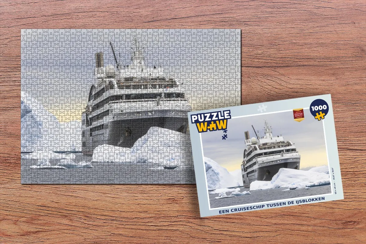 PuzzleWow Legpuzzel Cruiseschip IJsblokken 1000 Stuks - Multicolor