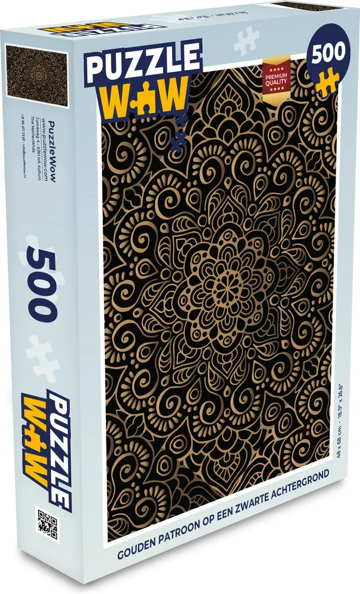 PuzzleWow Legpuzzel Gouden Patroon 500 Stuks