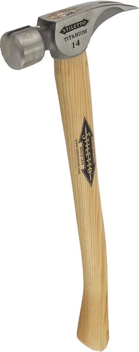Milwaukee Ti14SC-H18 Titanium Hamer met Houten Steel