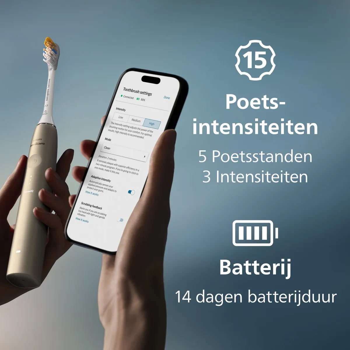 Philips Sonicare DiamondClean Prestige 9900 HX9992/11 Elektrische Tandenborstel - Champagne