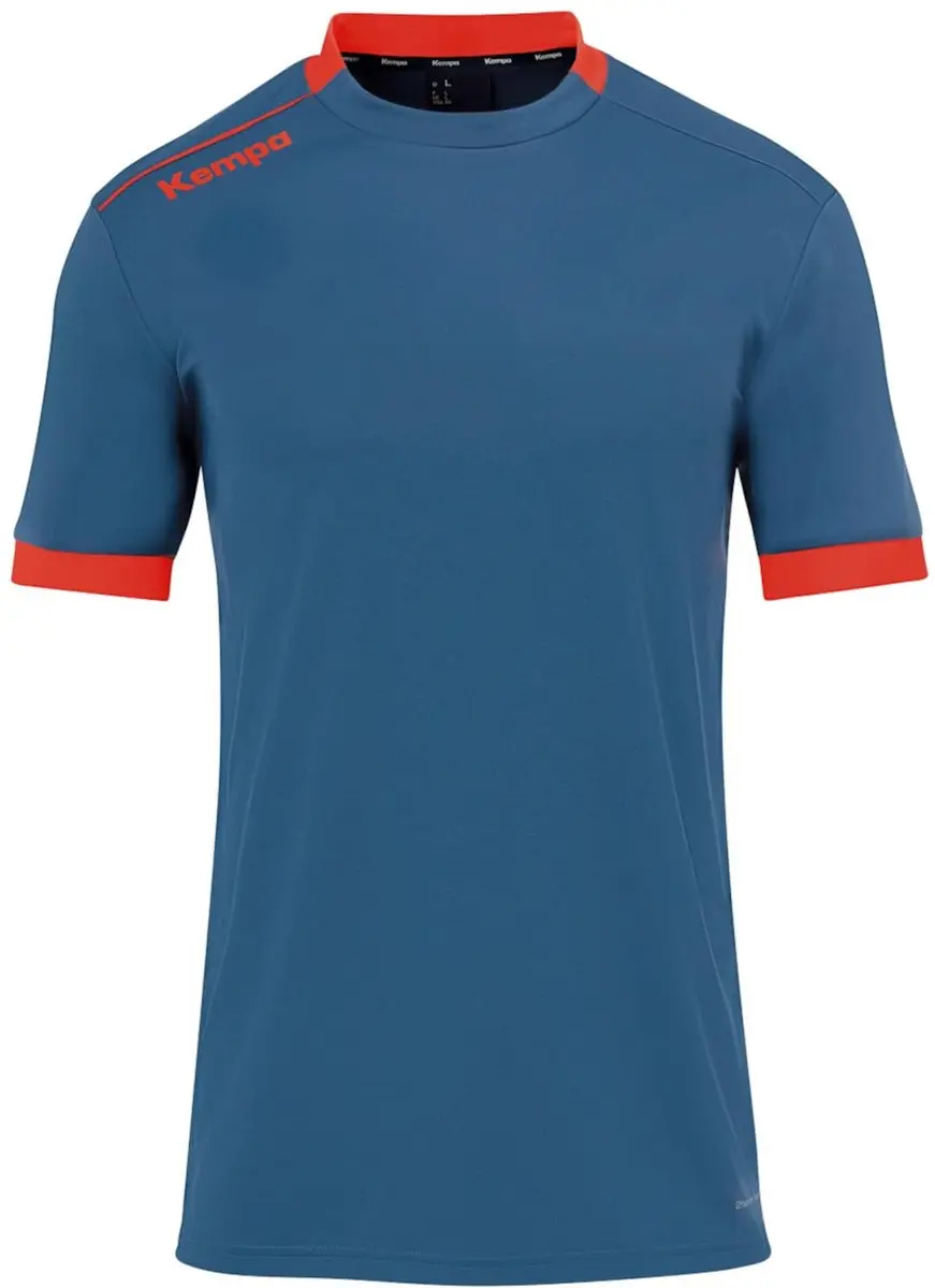 Kempa Player Shirt Kind IJsgrijs-Fluo Rood Maat 128