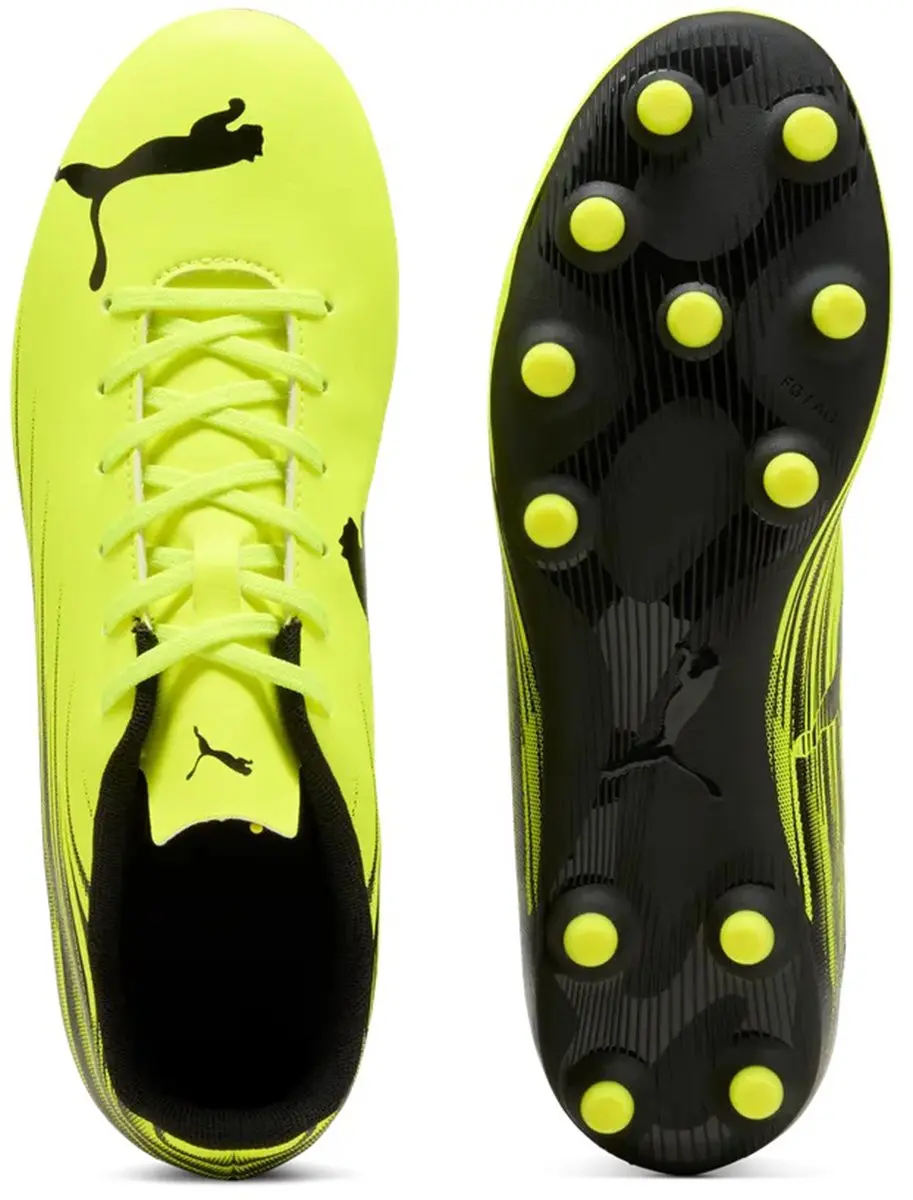 PUMA Attacanto II FG/AG Voetbalschoenen - 46 - Geel/Zwart - afbeelding 6 van 6