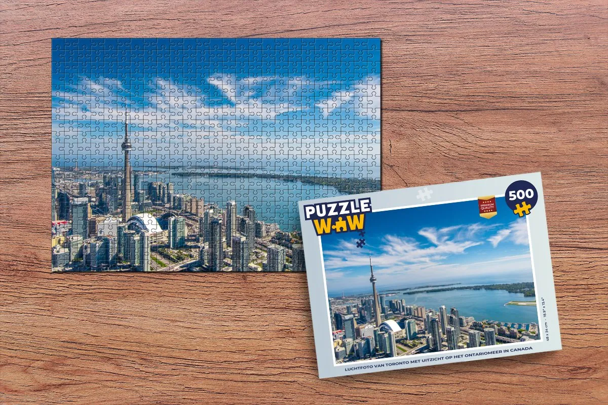 PuzzleWow Toronto Ontariomeer Legpuzzel 500 Stuks - Multicolor