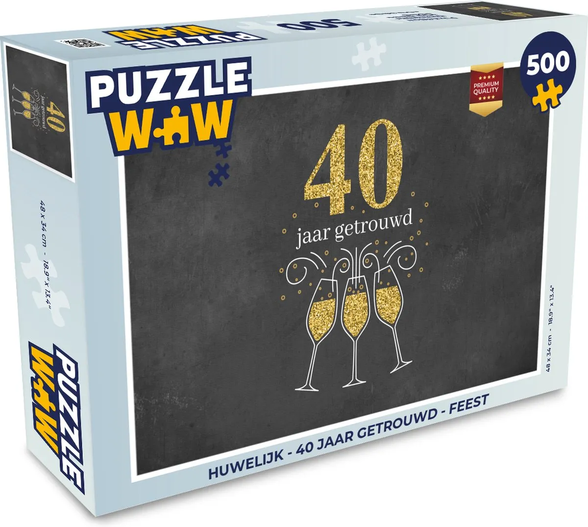 PuzzleWow Huwelijk Quotes Legpuzzel 500 Stuks - Multicolor
