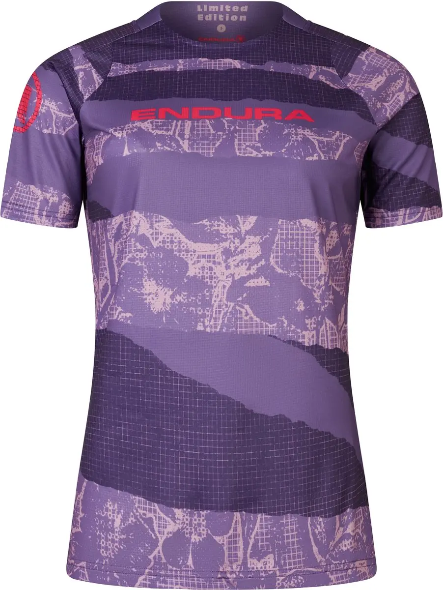 Endura Patchwork Women's Ltd Printed S/s Tee Bramble