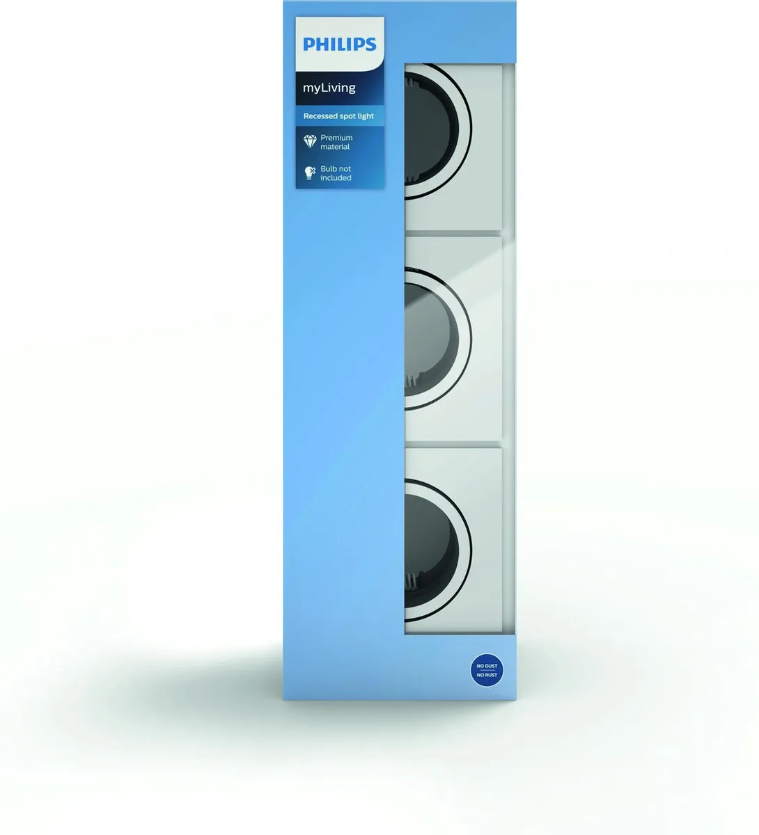 Philips Donegal Inbouwspot 3 Stuks - mat chroom - afbeelding 6 van 6