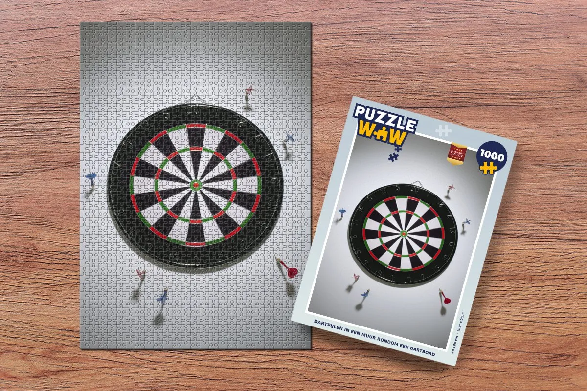 PuzzleWow Dartpijlen Puzzel 1000 Stuks - Multicolor