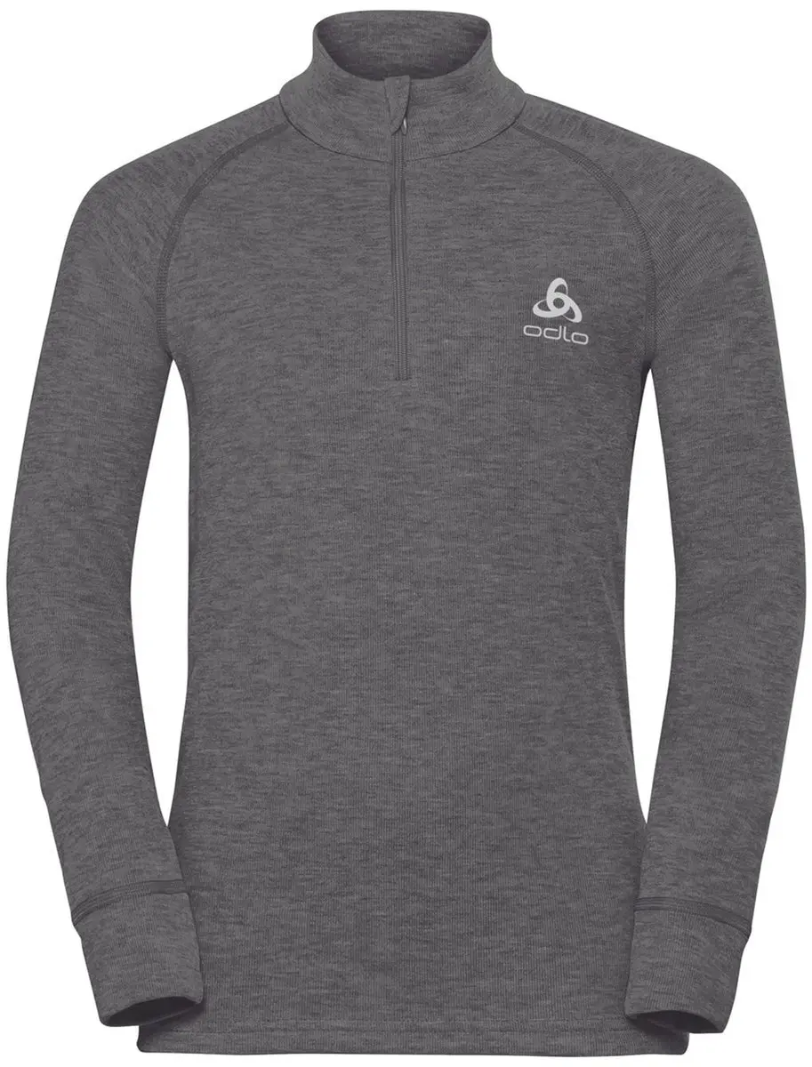 ODLO BL TOP ACTIVE W Turtle Neck Half Zip - Maat 116 Grijs - afbeelding 3 van 5