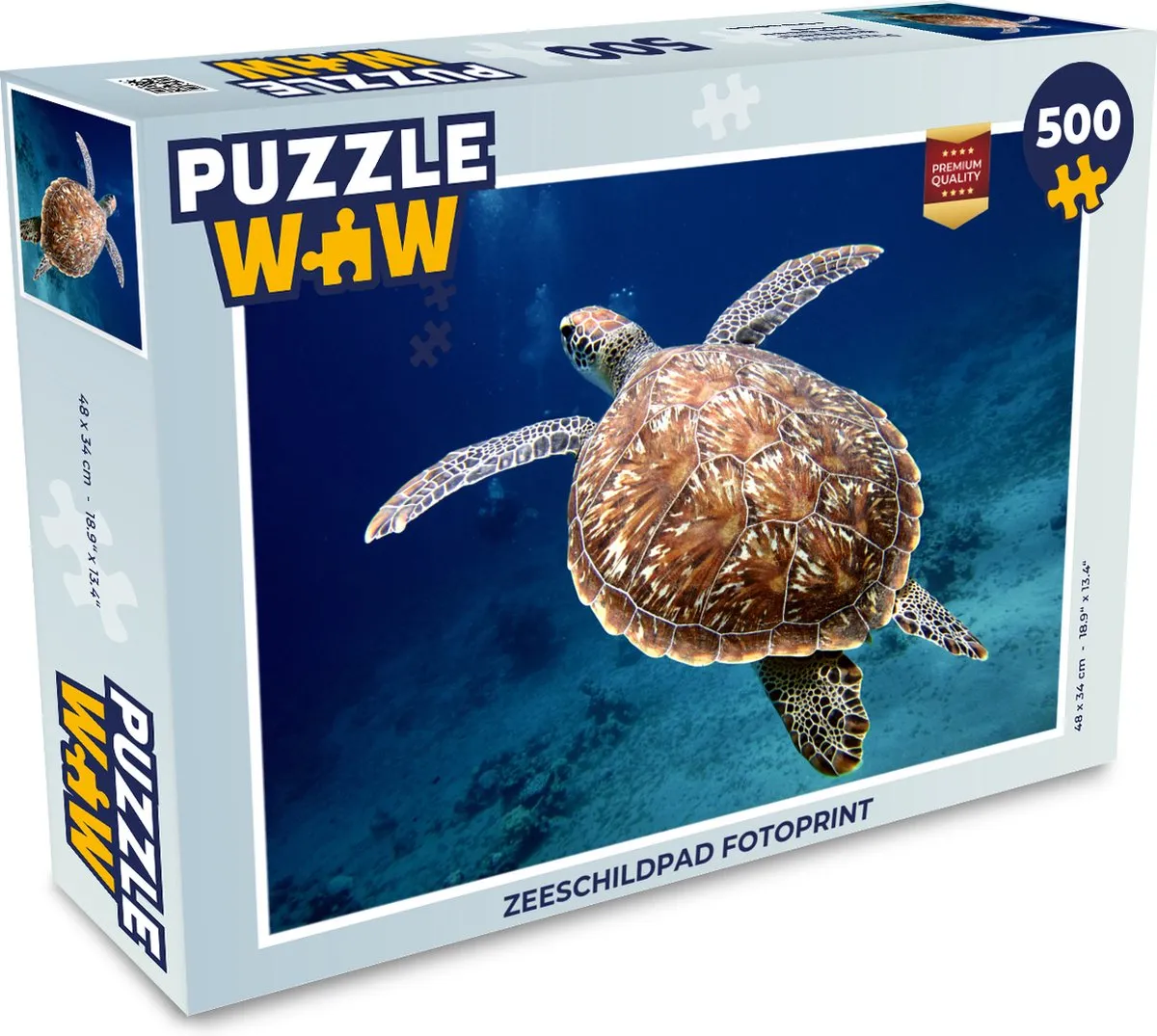 PuzzleWow Zeeschildpad Fotoprint Legpuzzel 500 Stuks