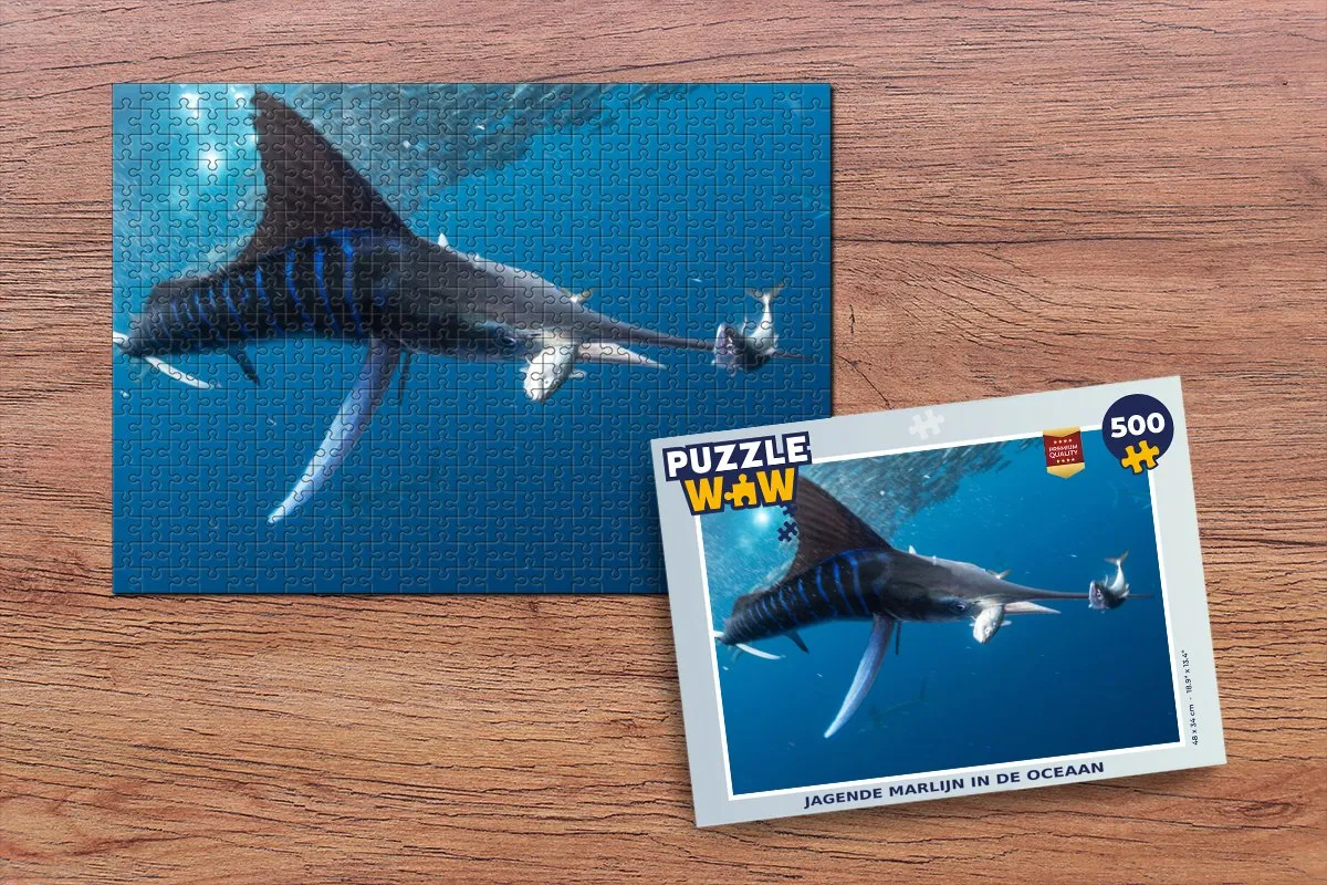 PuzzleWow Zwaardvis Legpuzzel 500 Stuks - Multicolor