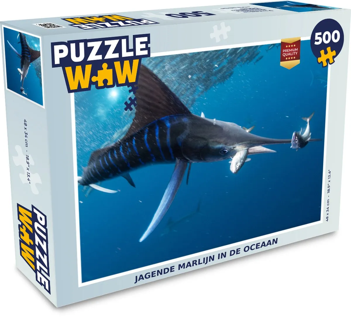 PuzzleWow Zwaardvis Legpuzzel 500 Stuks - Multicolor