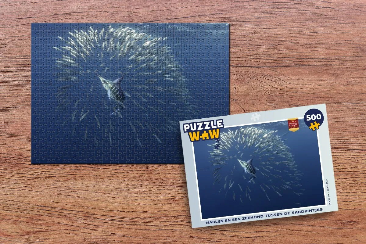 PuzzleWow Zwaardvis Legpuzzel 500 Stuks - Multicolor