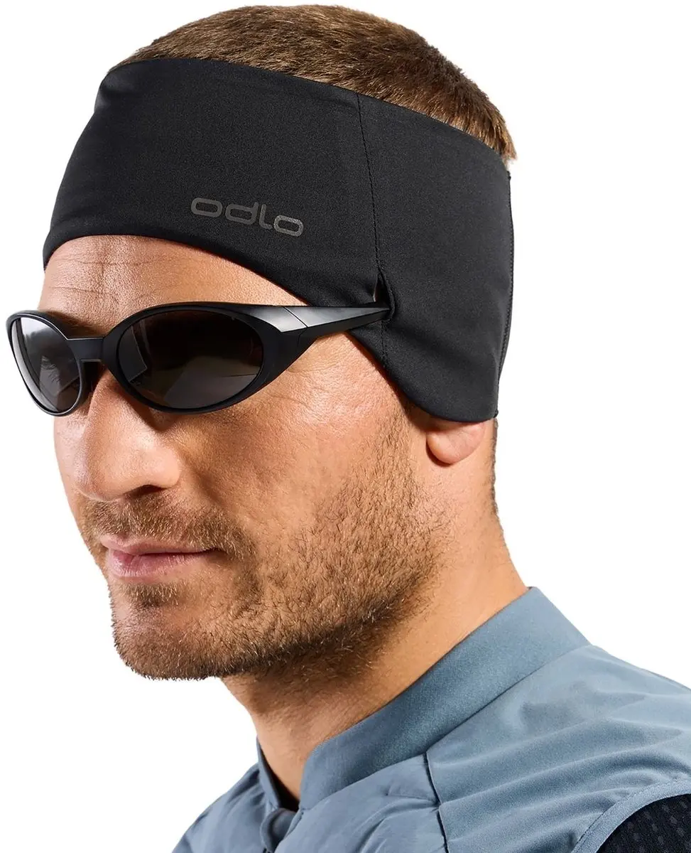 Odlo PERFORMANCE WINDBLOCK Hoofdband ZWART