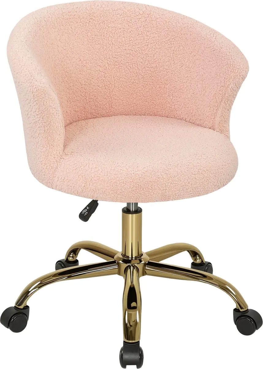Vinsetto-Bureaustoel-58x56x76cm-Polyester-Roze