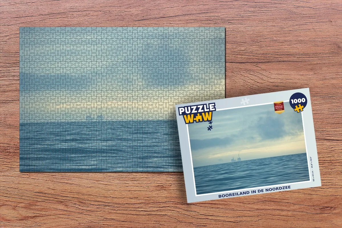 PuzzleWow Noordzee Mist Water Legpuzzel 1000 Stuks - Multicolor