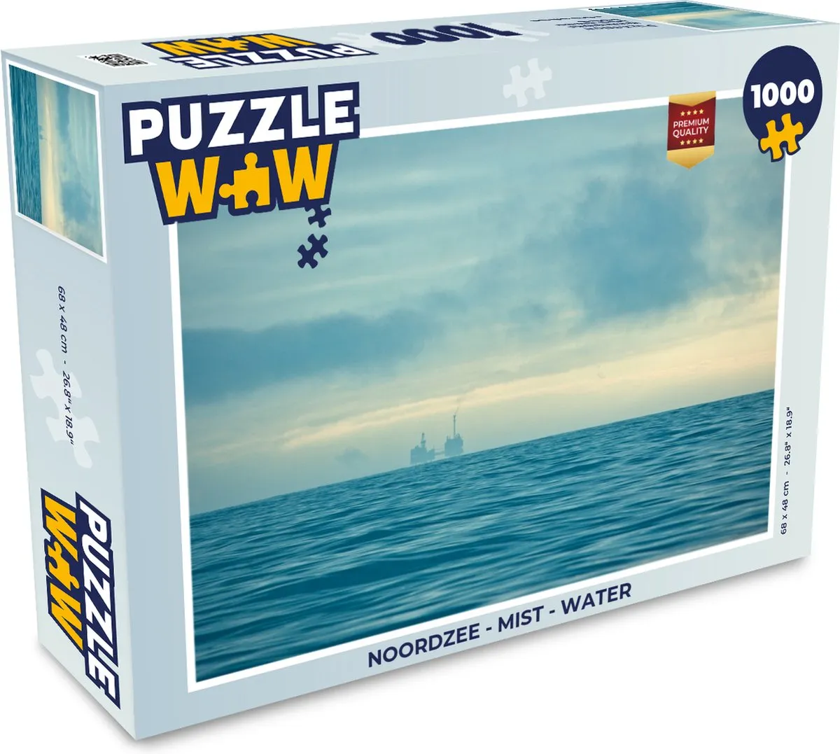 PuzzleWow Noordzee Mist Water Legpuzzel 1000 Stuks
