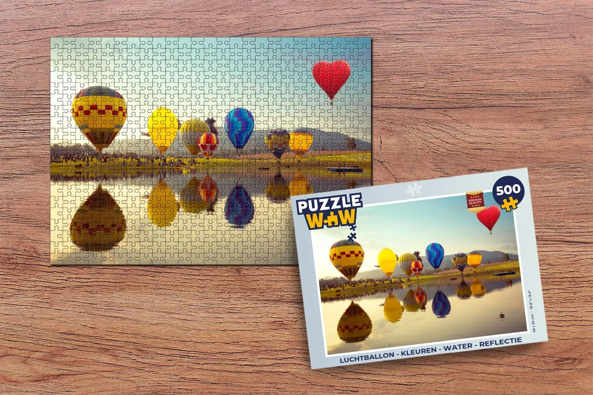 PuzzleWow Luchtballon Puzzel 500 Stuks - Multicolor
