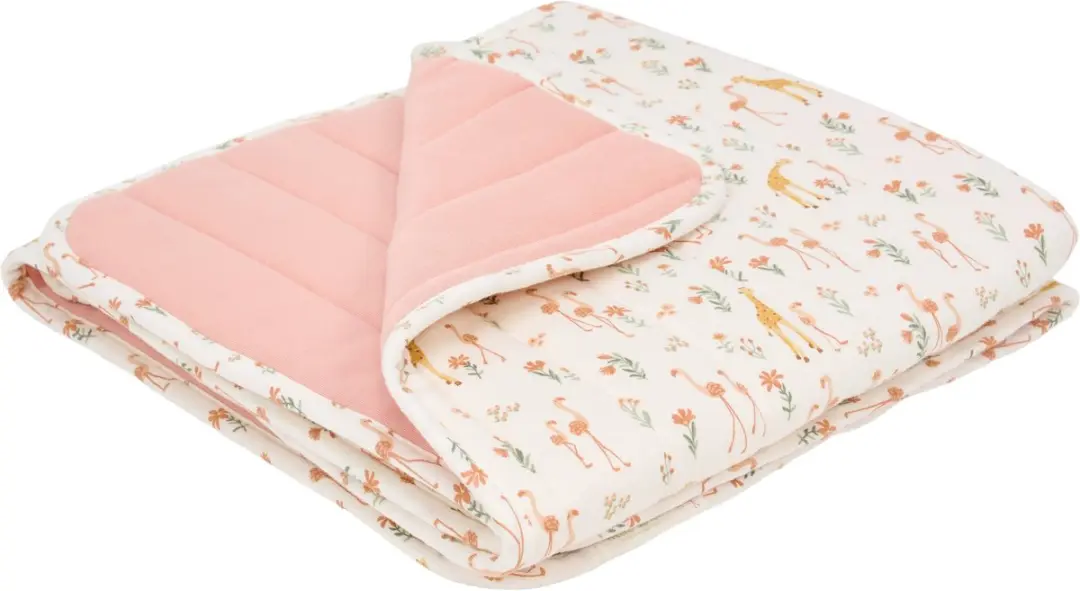 Little Dutch Blooming Safari Ledikantdeken 110x140cm Roze - afbeelding 4 van 5