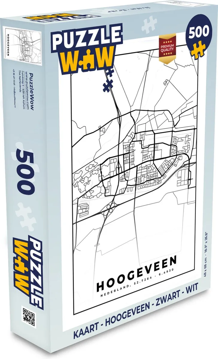 PuzzleWow Hoogeveen Legpuzzel 500 Stuks - Multicolor