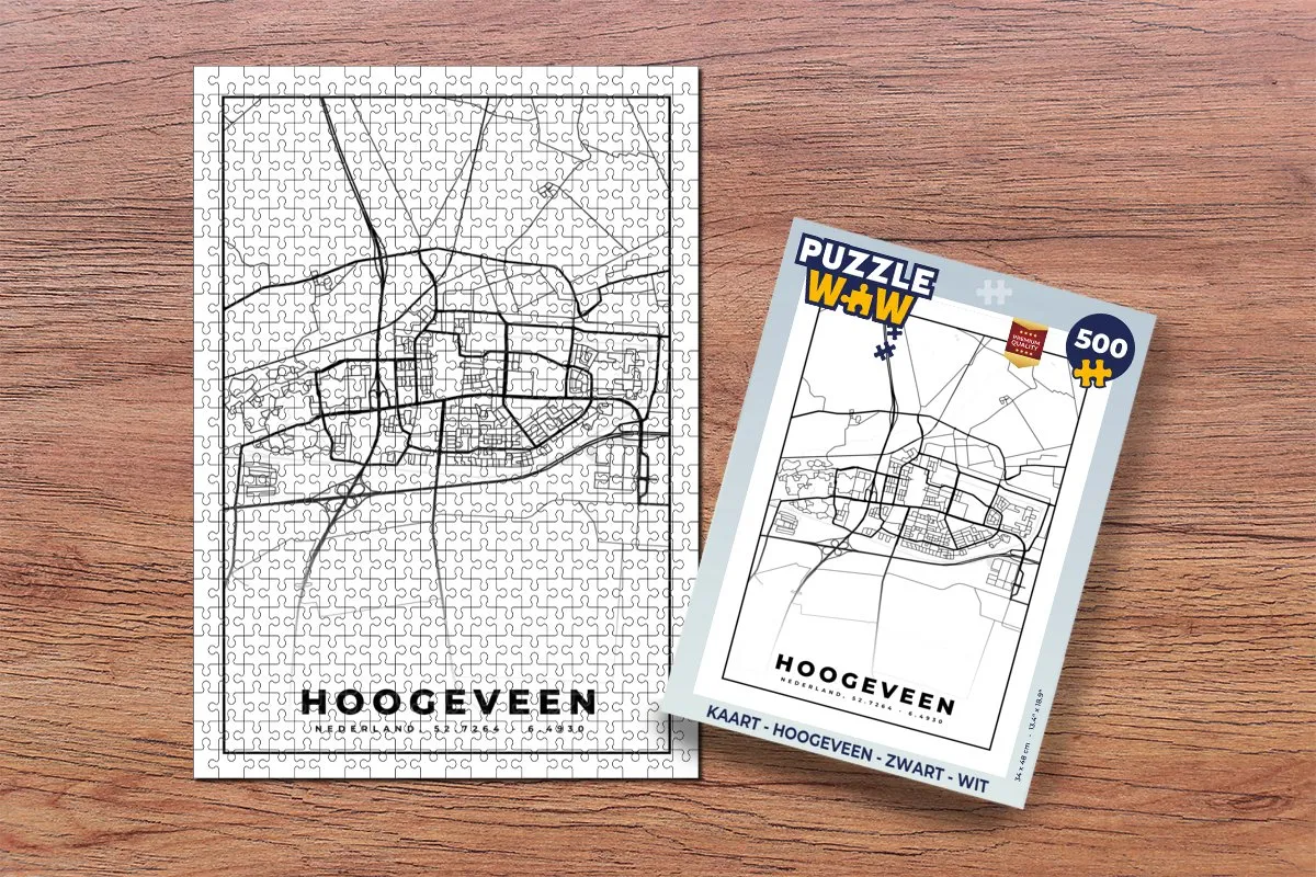 PuzzleWow Hoogeveen Legpuzzel 500 Stuks - Multicolor