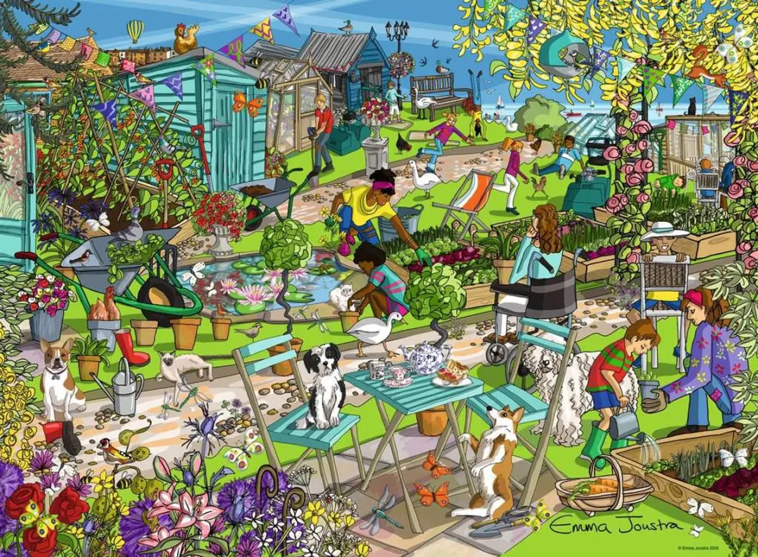 Ravensburger Seaside Allotment Puzzel 500 Stukjes - Emma Joustra