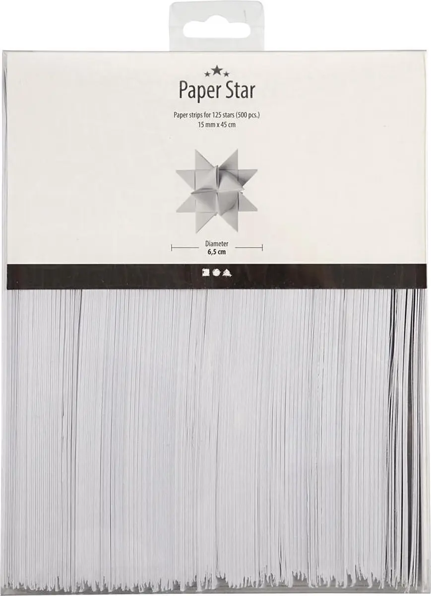 Creativ Company Paper Star Strips 500 Stuks - Wit - 45cm x 15mm