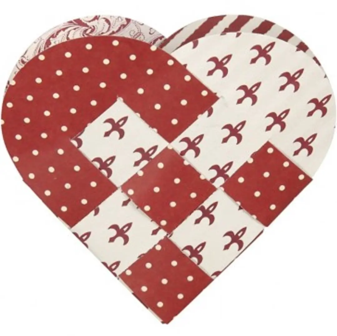 Creativ Company Braided Heart Paper Punch 46x67mm - Zwart/Grijs