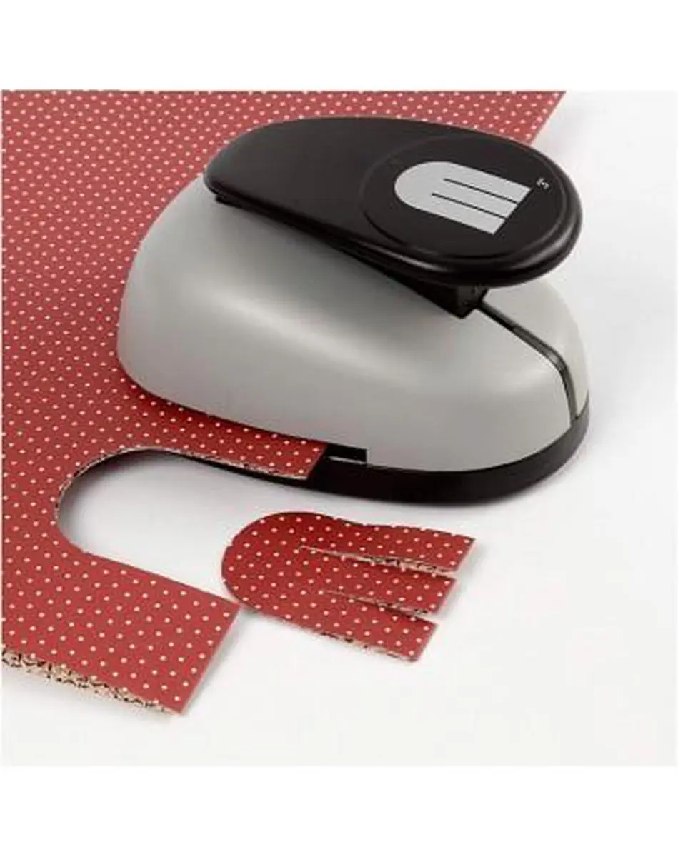 Creativ Company Braided Heart Paper Punch 46x67mm - Zwart/Grijs