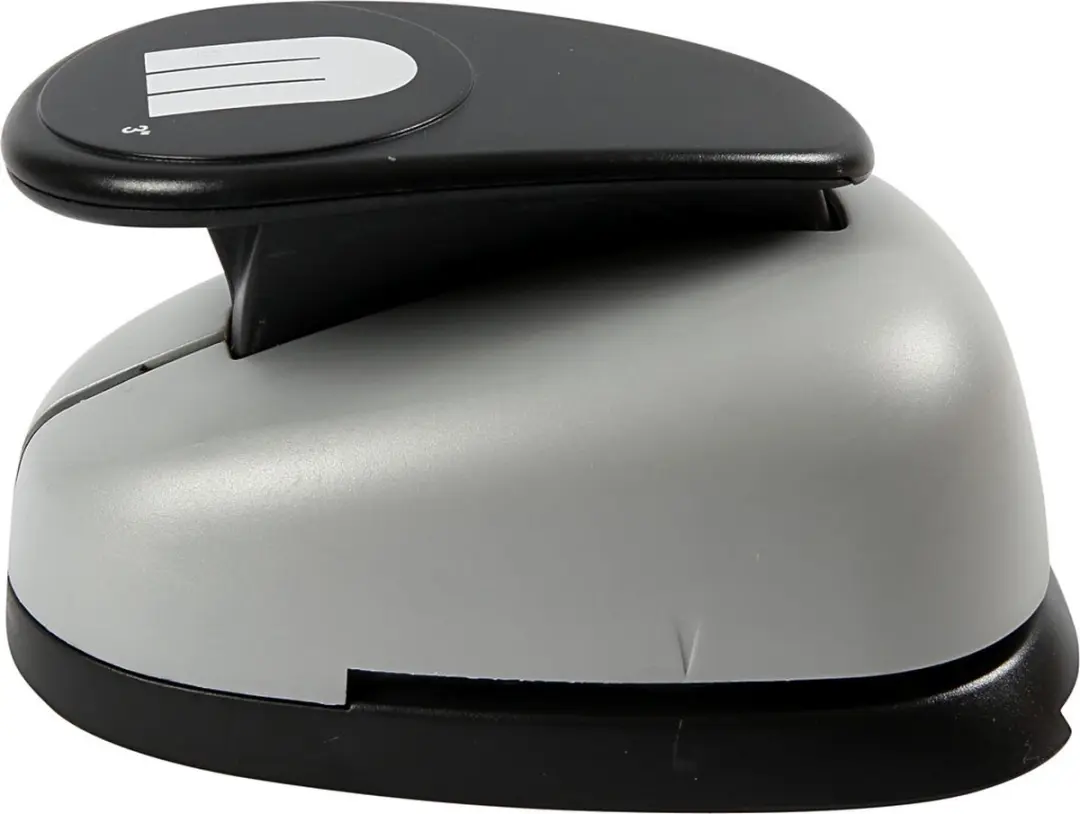 Creativ Company Braided Heart Paper Punch 46x67mm - Zwart/Grijs