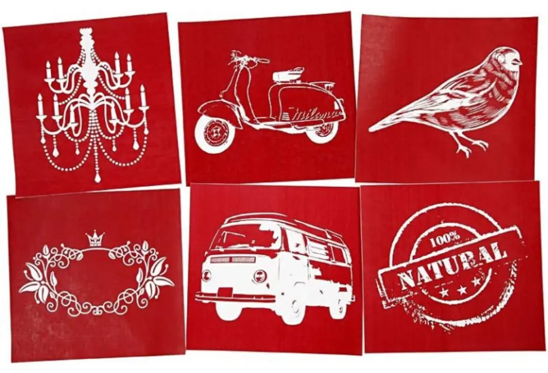CC Screen Stencil Set 20x22cm 6 stuks