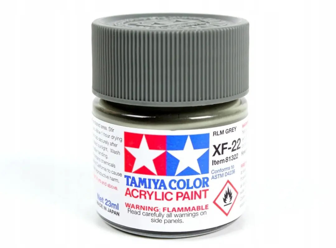 Tamiya Acrylverf Mat Grijs XF-22 RLM Grijs 23ml